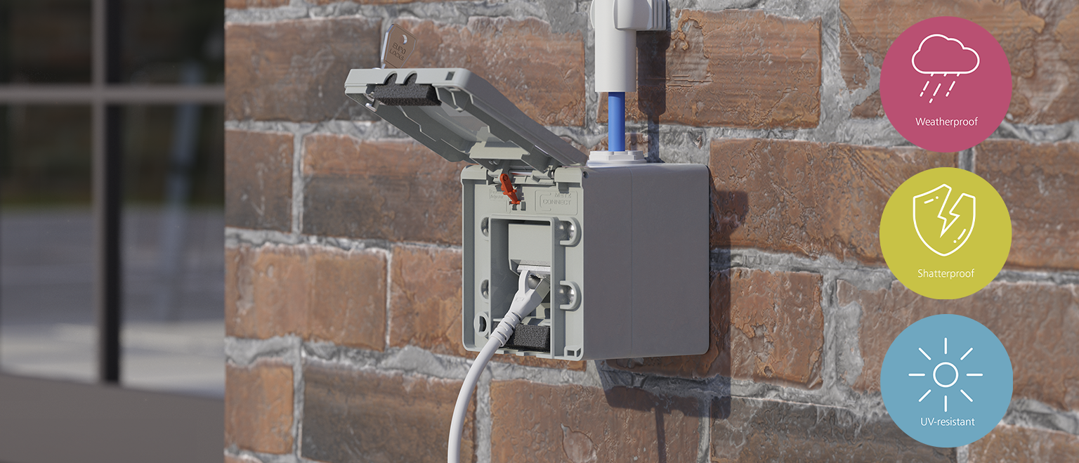 IP44 housing | For surface-mounted and flush-mounted installation in harsh environments 